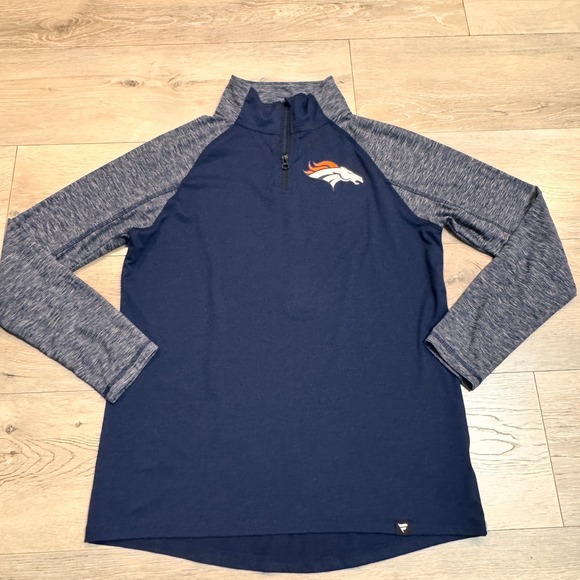 Fanatics NFL Denver Broncos Pullover Half Zip Athletic Top Activewear‎ Medium - Picture 1 of 7